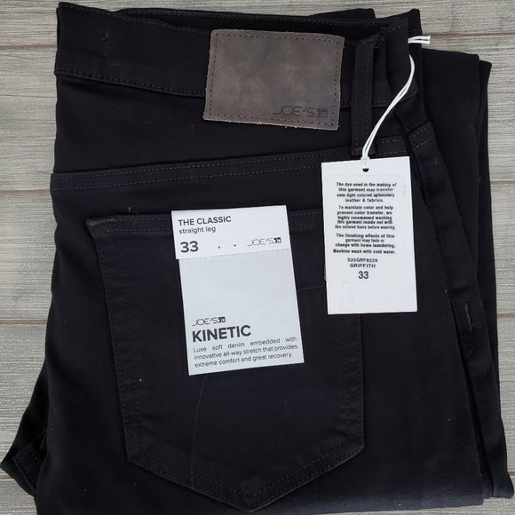 Joe's Jeans Kinetic The Classic Straight Leg - Size 33 / Griffith (Black) - Picture 12 of 12